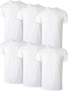 Luxury Men's Undershirt Multipack: Tag-Free, Soft Cotton 6-Pack in White/Black